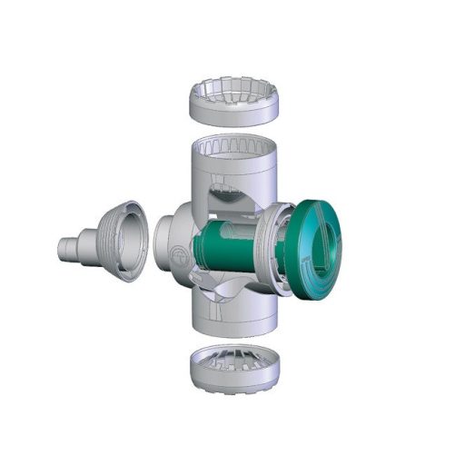 PremierTech Aqua- Ereszcsatorna szűrő- Inox csappal- szürke (2000820)