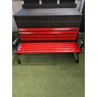 Alumínium pad vörös fa lécekkel (2095)