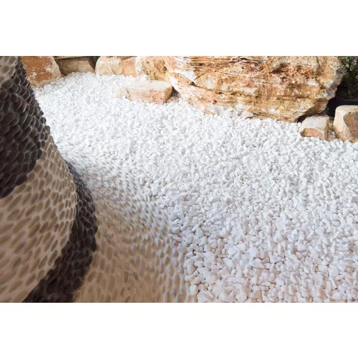 Kavics Thasos fehér 1-3 cm 25kg/zsák (400201)