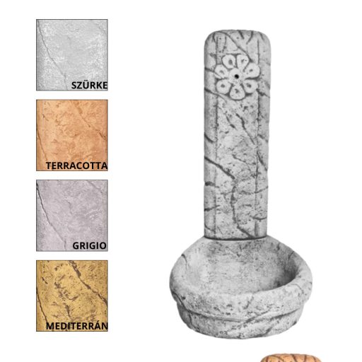 Fabro-Virágos ivókút szürke (600154-SZ)