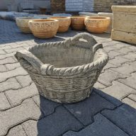 Véka virágtartó 30x45cm, szürke antik