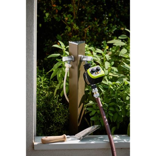 Fém álló kerti kút Triangle 400, zöld