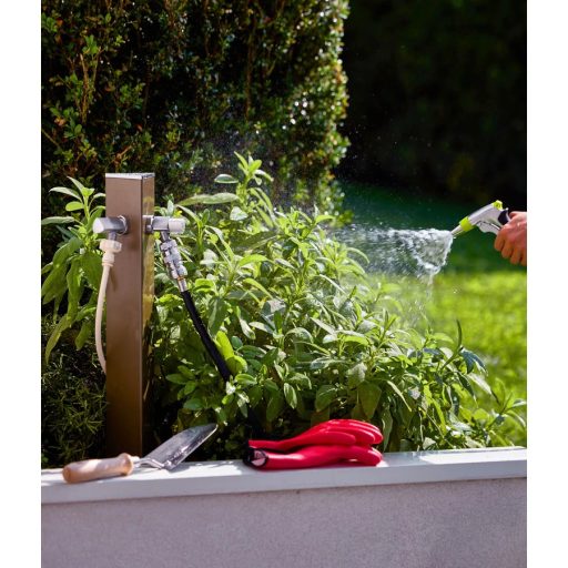 Fém álló kerti kút Triangle 400, zöld