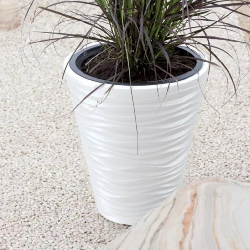 Kaspó Vízszint. Hullámos SAND/ fehér