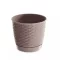 Kaspó Alátéttel Rattan/ Mocca (DRLO190/7529U)