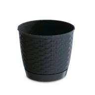 Rattan hatású kaspó/ Antracit (DRLO190/S433)