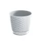 Kaspó alátéttel Rattan/ fehér (DRLO190/S449)
