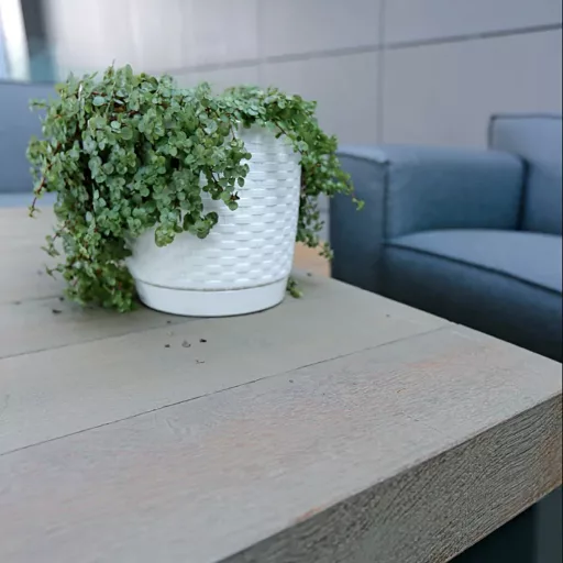 Rattan hatású kaspó alátéttel / fehér (DRLO300/S449)