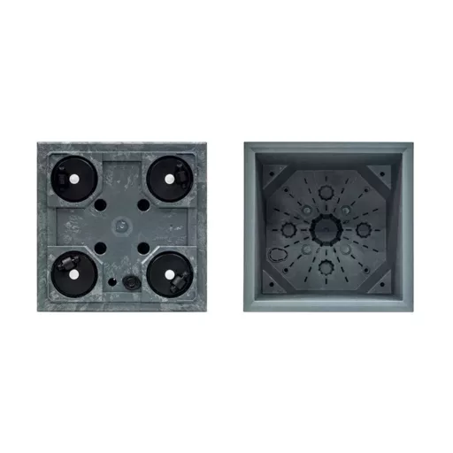 Kaspó SIERRA SQUARE BETON EFFECT 40 cm, marengo(DSI400E/425U)