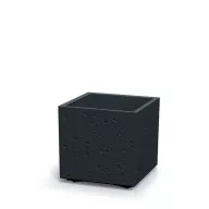   Kaspó SIERRA SQUARE BETON EFFECT 40 cm, fekete(DSI400E/B411)