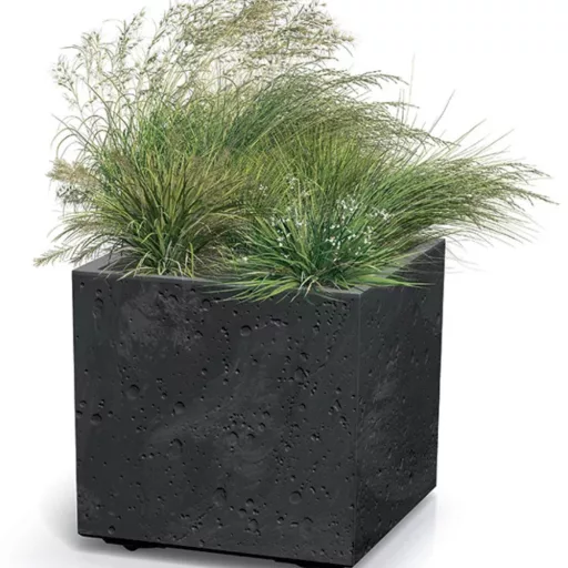 Kaspó SIERRA SQUARE BETON EFFECT 40 cm, antracit(DSI400E/S433)