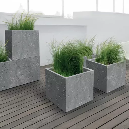 Kaspó SIERRA CASE BETON EFFECT 80 cm, marengo(DSI800E/425U)