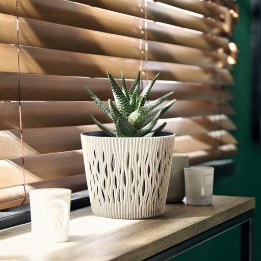 Kaspó Sandy Round ECO WOOD, natur (DSR220W/4665)