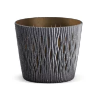 Kaspó Sandy Round ECO WOOD, antracit (DSR220W/S433)