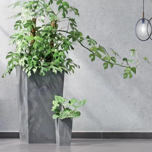 Beton hatású kaspó 50 cm, marengo (DURS265E/425U)