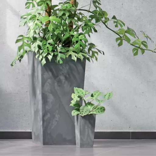 Kaspó 75cm Magas Beton Effect/ marengo/425U