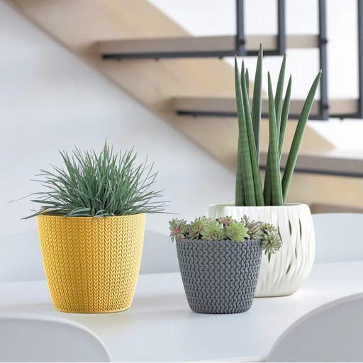 Wheaty rattan hatású kaspó,mustár (DWH190/117U)