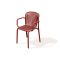 Kerti szék karos magastámlás BRENE, retro vörös
