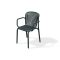 Kerti szék karos magastámlás BRENE, szén fekete
