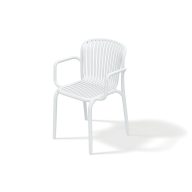 Kerti szék karos magastámlás BRENE, fehér