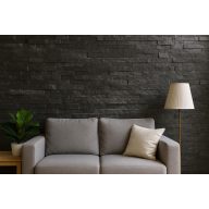 Természetes kőpanel fényes fekete 15x60 cm (IV1560-BL)