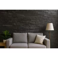 Természetes kőpanel fényes fekete 15x60 cm (IV1560-BL)