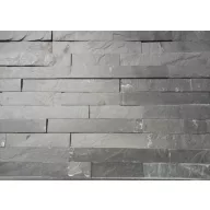 Természetes kőpanel IWS007 matt fekete, 10x36 cm