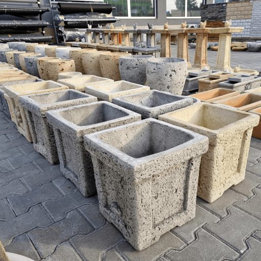 Jován Firenze kocka váza 35cm fehér