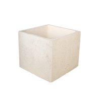 Jován Innova Minimál kocka váza, fehér 