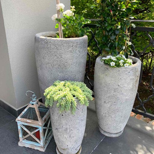 Jován Innova Kerek álló váza  (M) méret, bézs