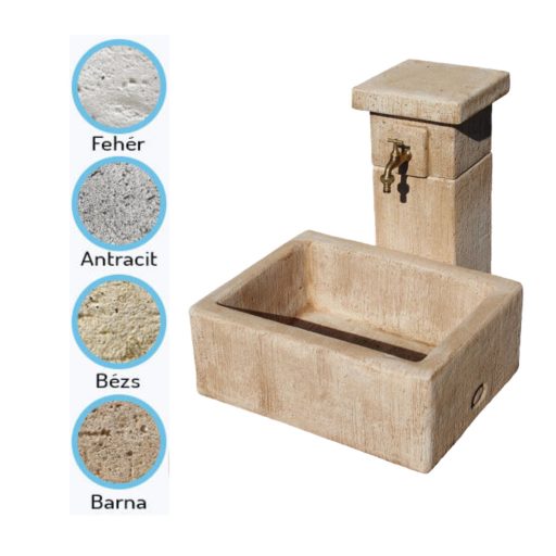 Jován Innova Bali kút szögletes, alacsony, barna (JOVKU022/barna)