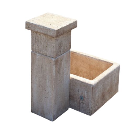 Jován Innova Bali kút szögletes, alacsony, szürke