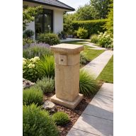   Jován Innova szögletes kútoszlop alacsony, barna (JOVKU025/barna)