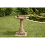 Jován Bacchus madárfürdető sima oszloppal, barna 