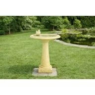 Jován Bacchus madárfürdető sima oszloppal, bézs 