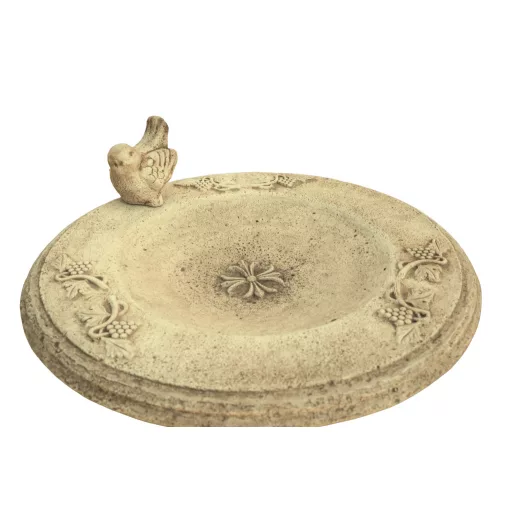 Jován Bacchus madárfürdető sima oszloppal, bézs 