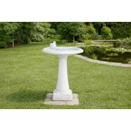 Jován Bacchus madárfürdető sima oszloppal, fehér