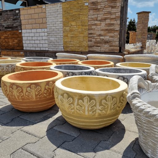 Lonkai Tölgyleveles váza 30cm sárga (LON122,2/sárga)