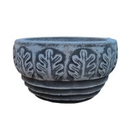 Lonkai Tölgyleveles váza 30cm szürke (LON122,2/szürk)