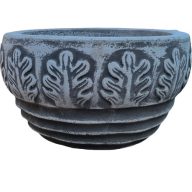 Lonkai Tölgyleveles váza 40cm szürke