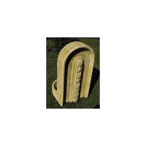 Támlás ívelt kerti kút, sárga (LON137/sárga)