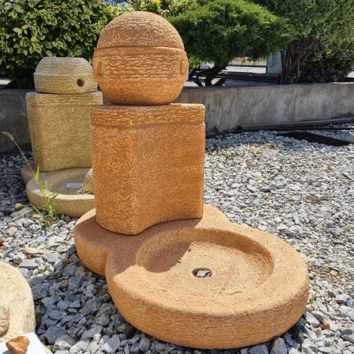 Lonkai gömbös kerti kút, alacsony Terrakotta (LON139/T)